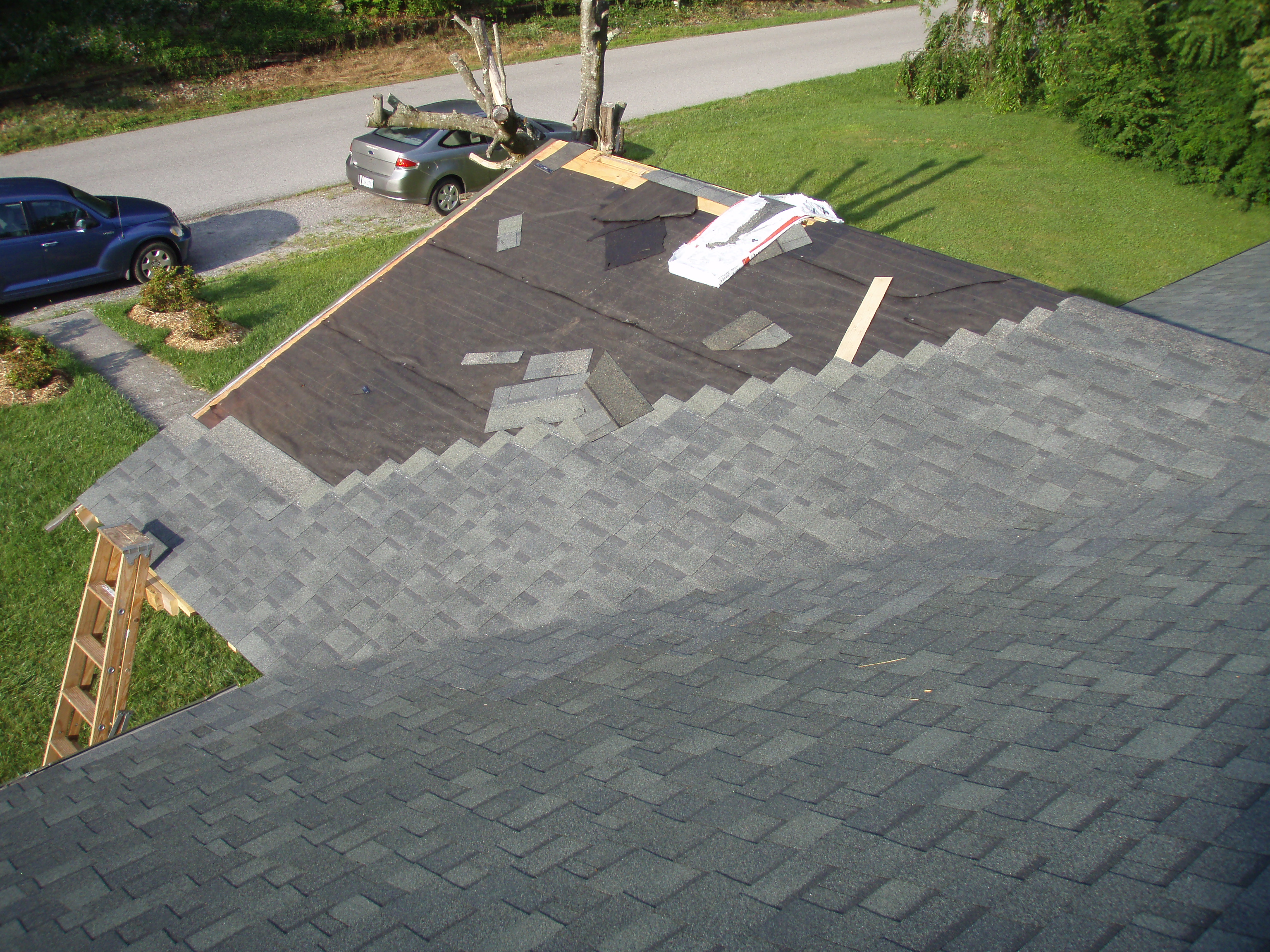 front gable porch with brick raised garden