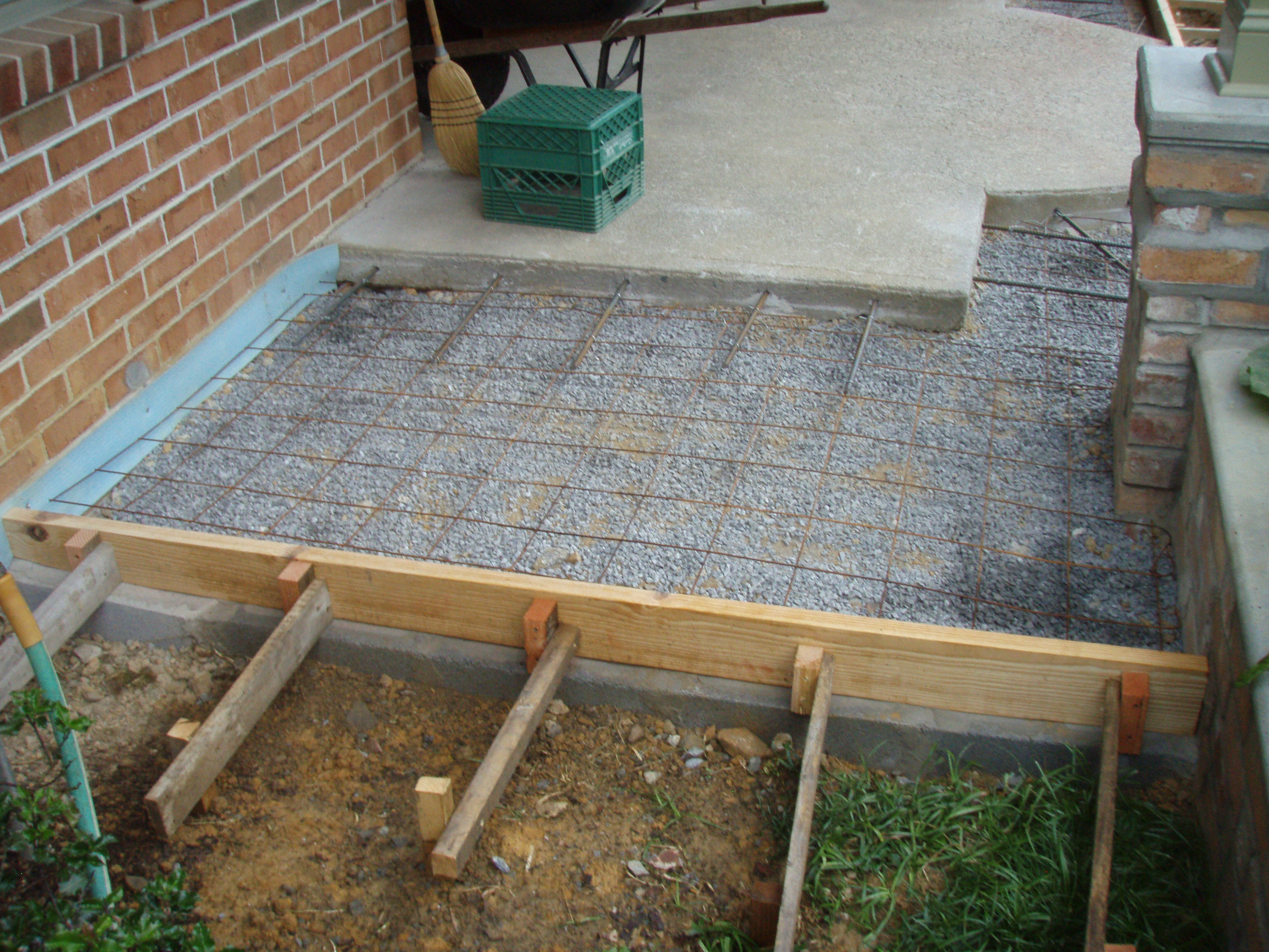 front gable porch with brick raised garden