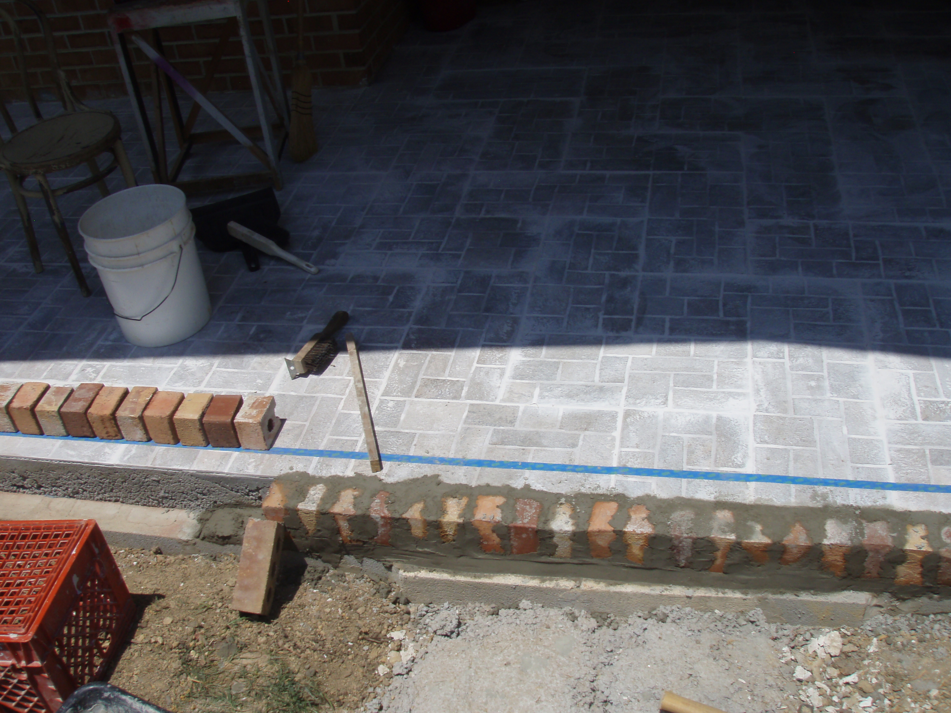 front gable porch with brick raised garden