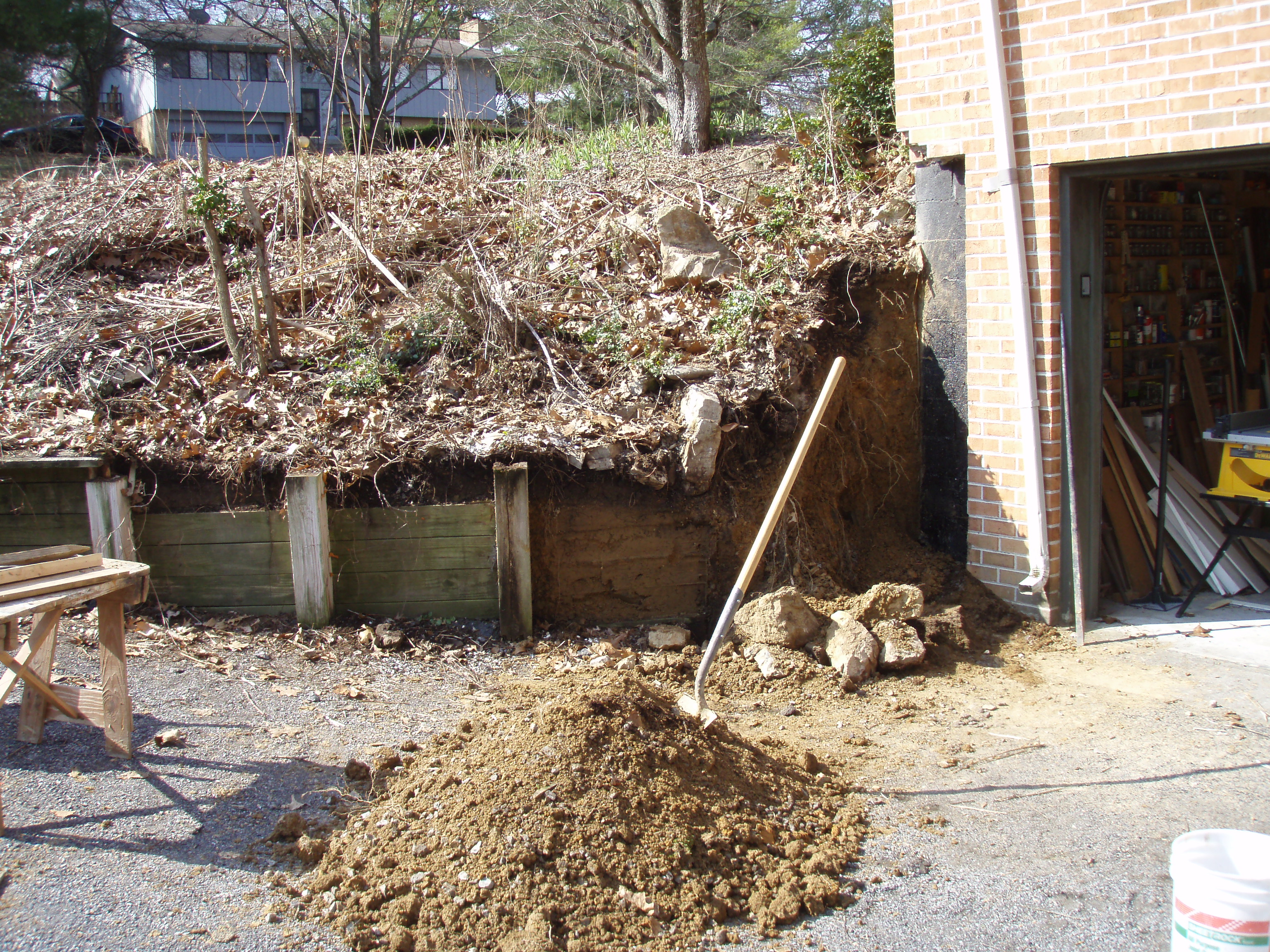 stone retaining wall