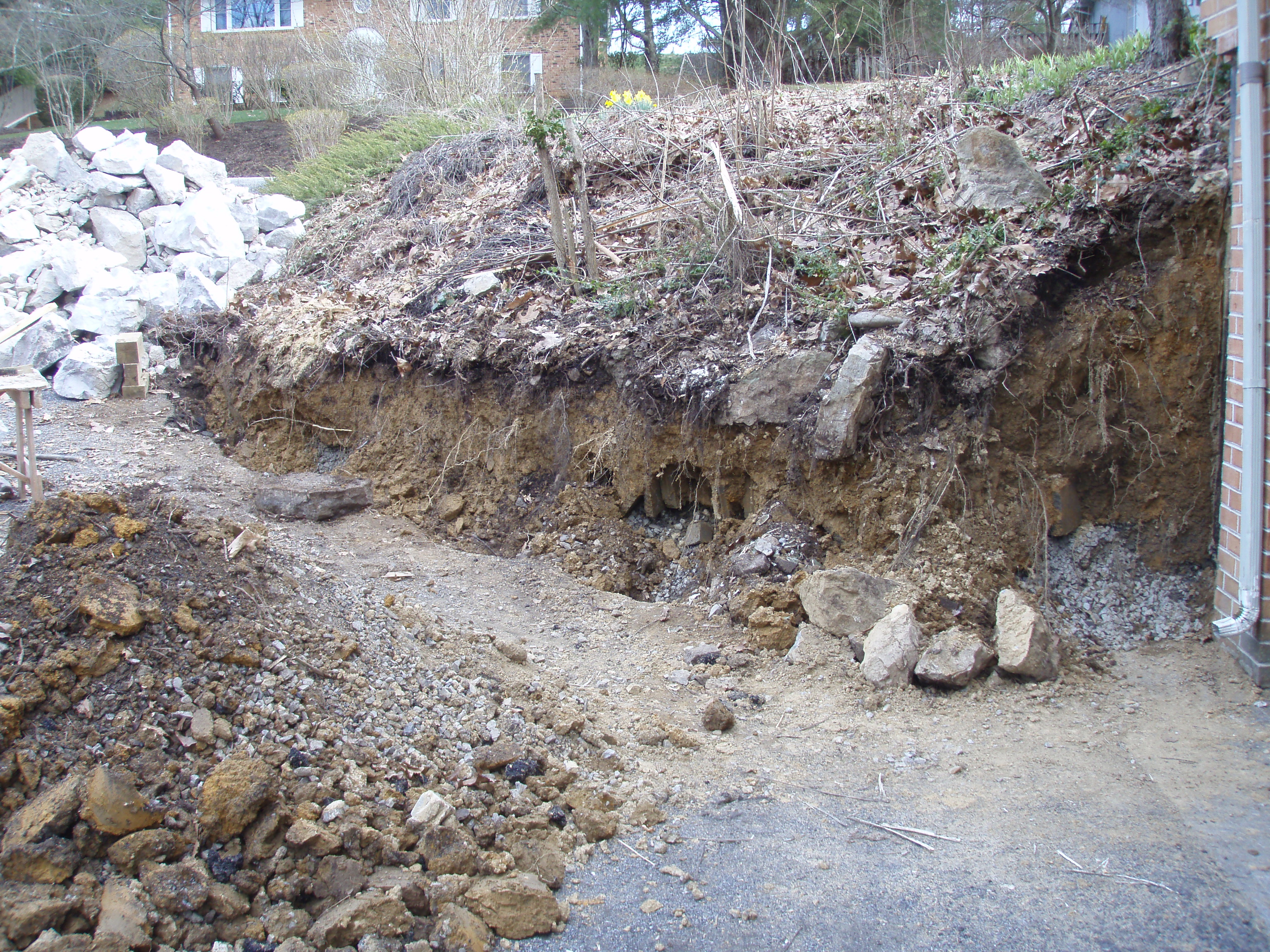 stone retaining wall