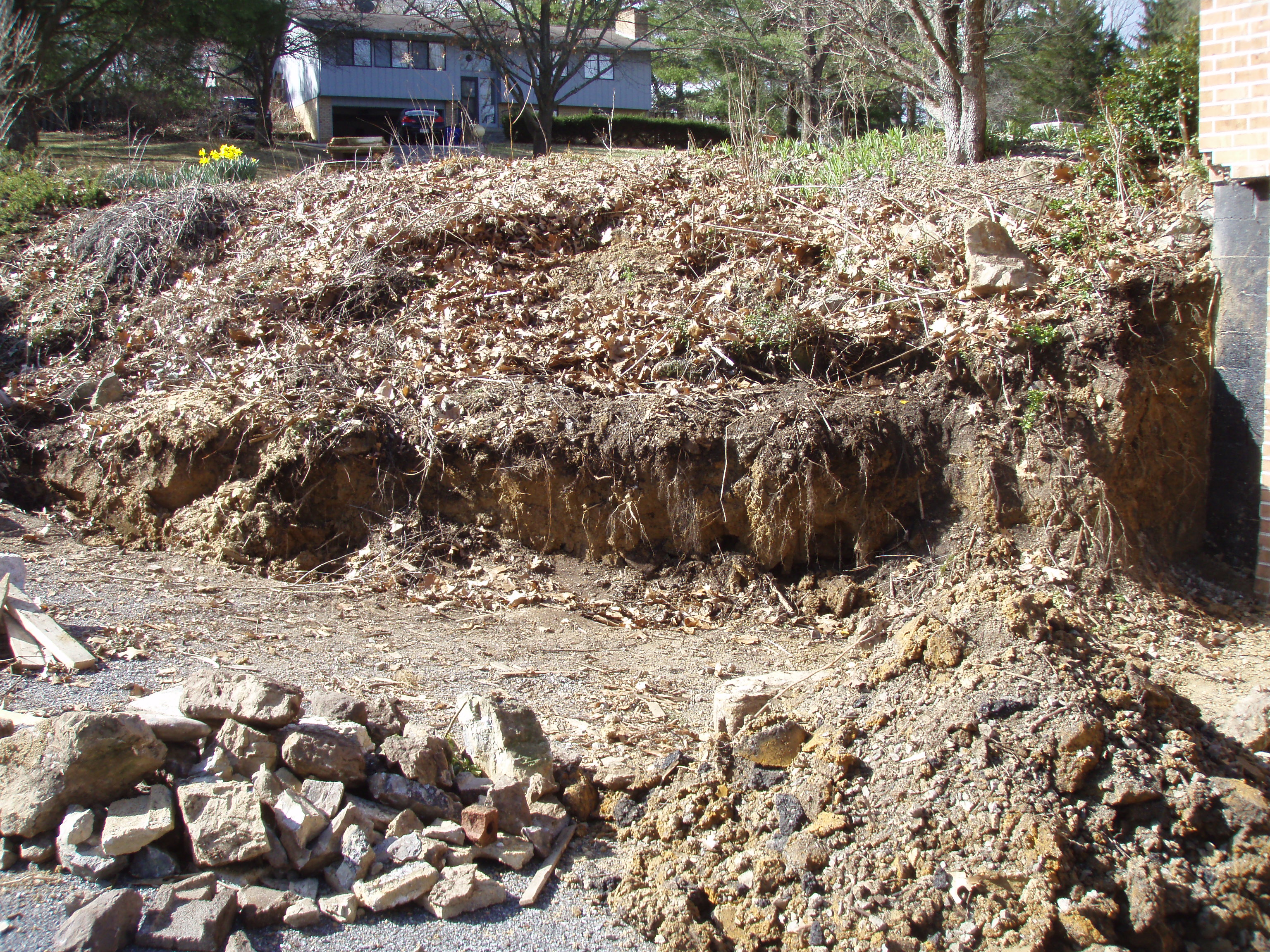 stone retaining wall