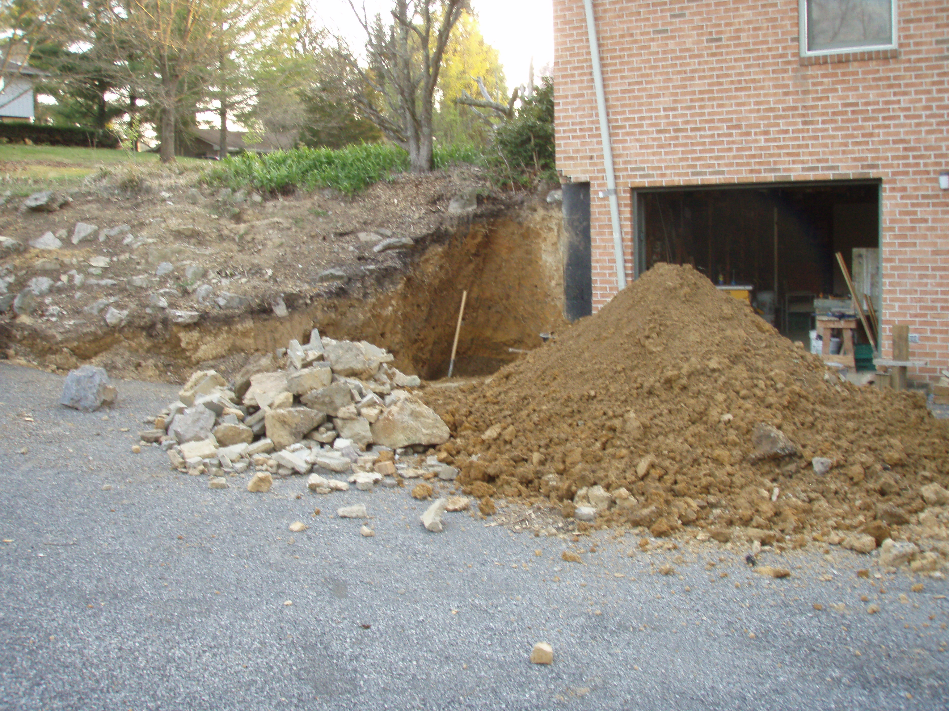 stone retaining wall