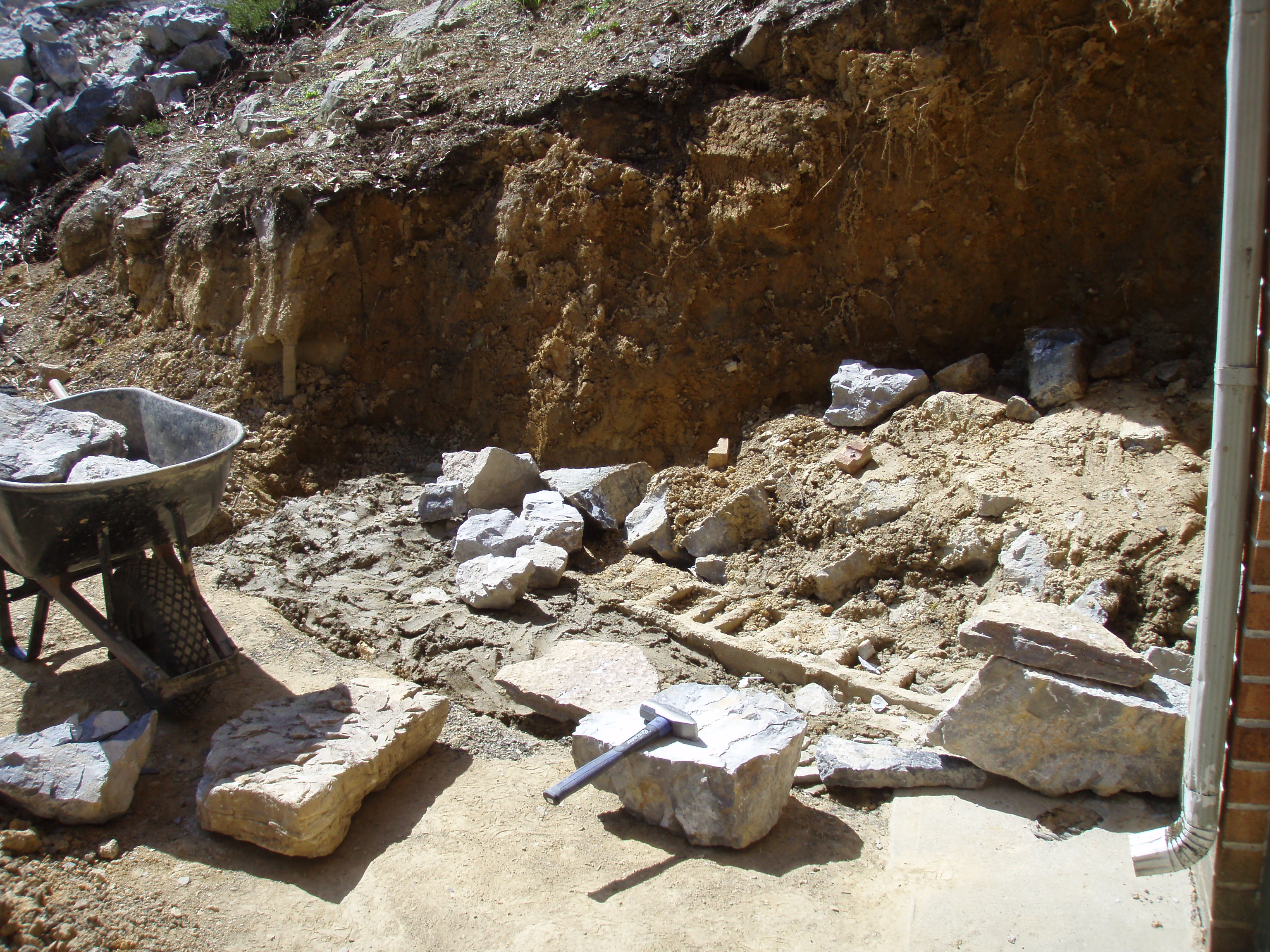 stone retaining wall