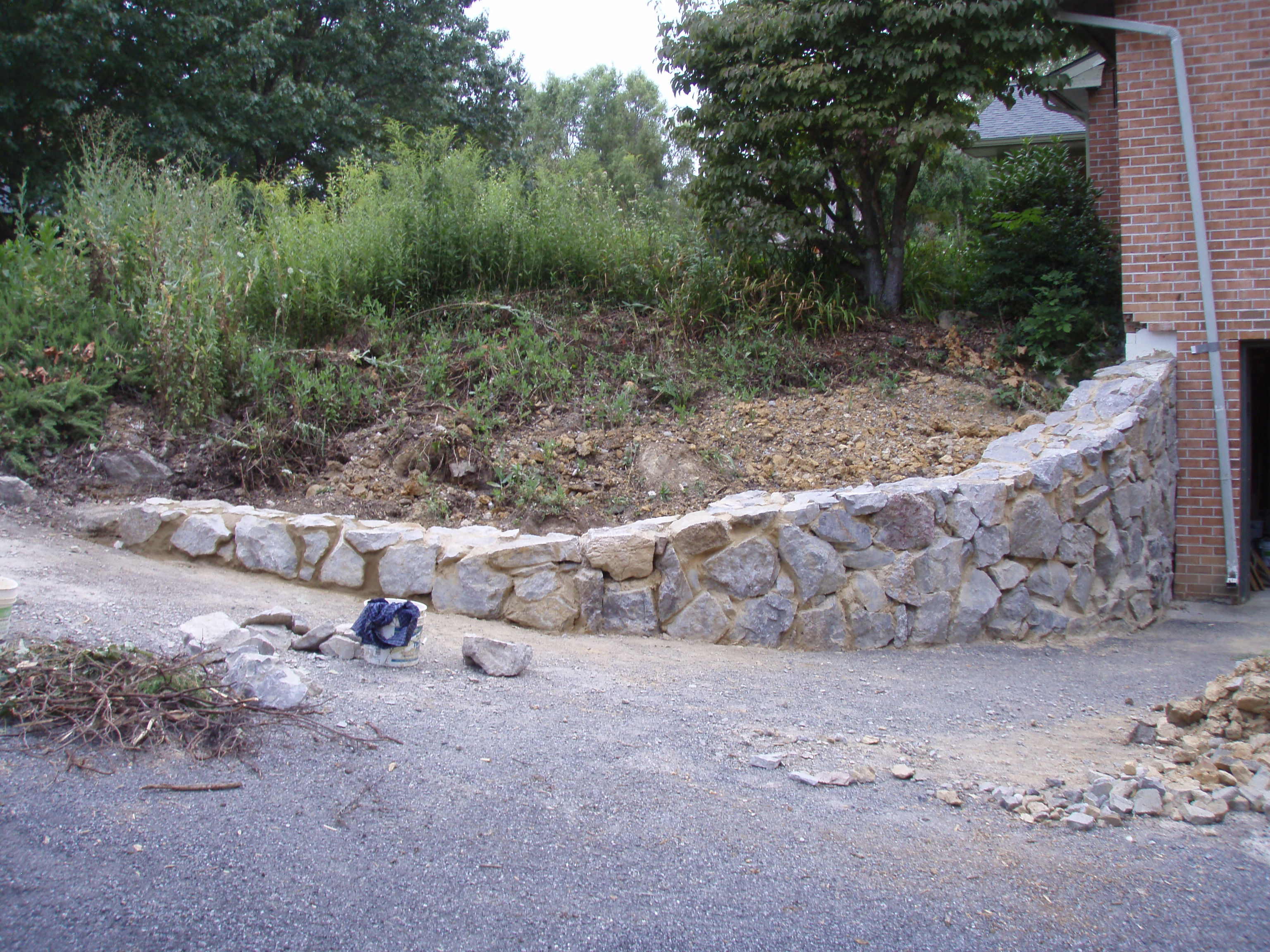 stone retaining wall