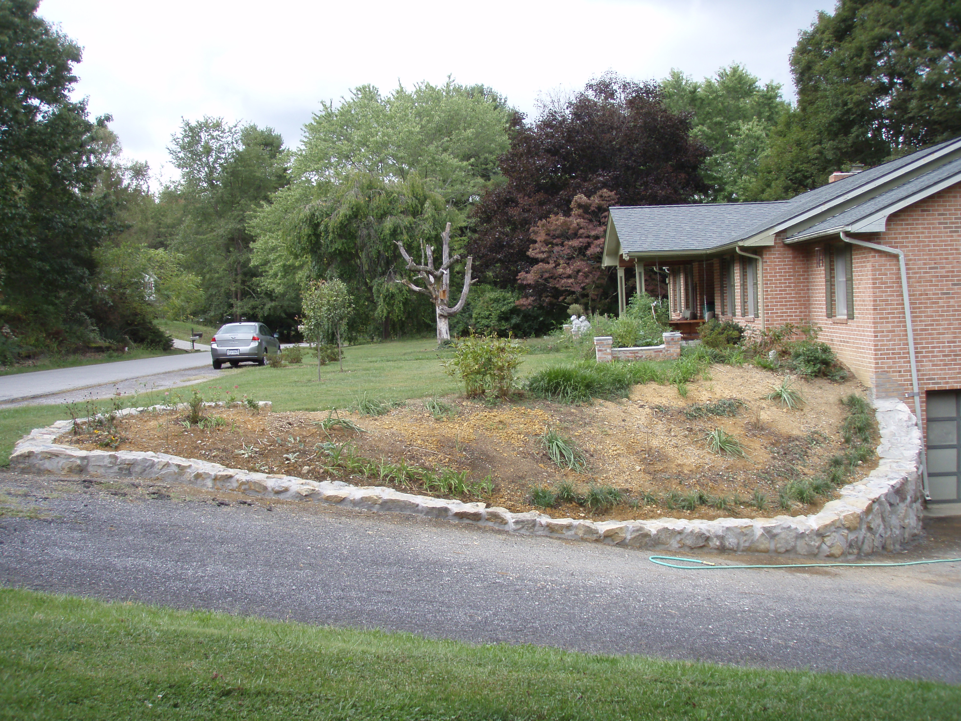 stone retaining wall